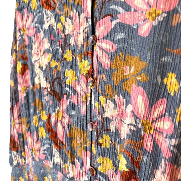 GARNET HILL Ambrose Crêpe Dress Floral Print Midi Length Women's Size Large - Picture 13 of 16